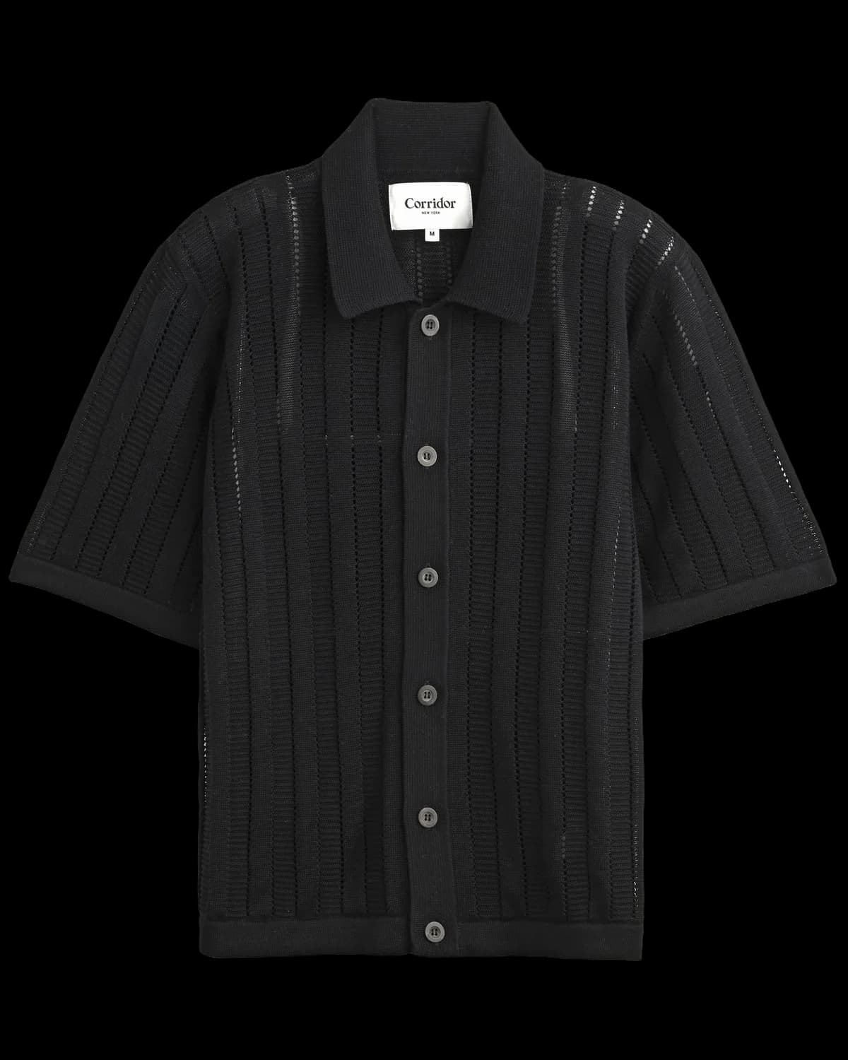 Pointelle Stripe Buttondown