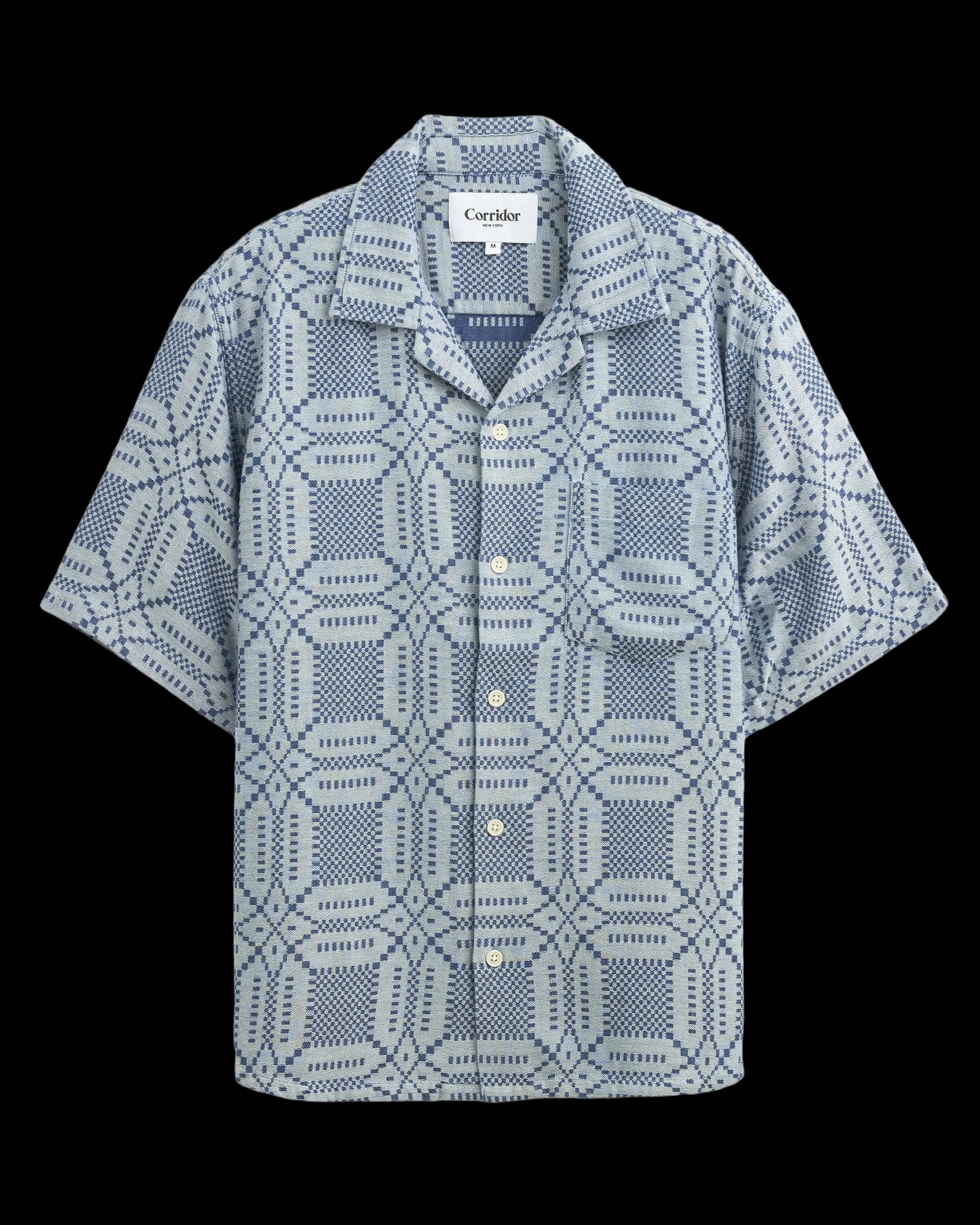 Indigo Jacquard SS