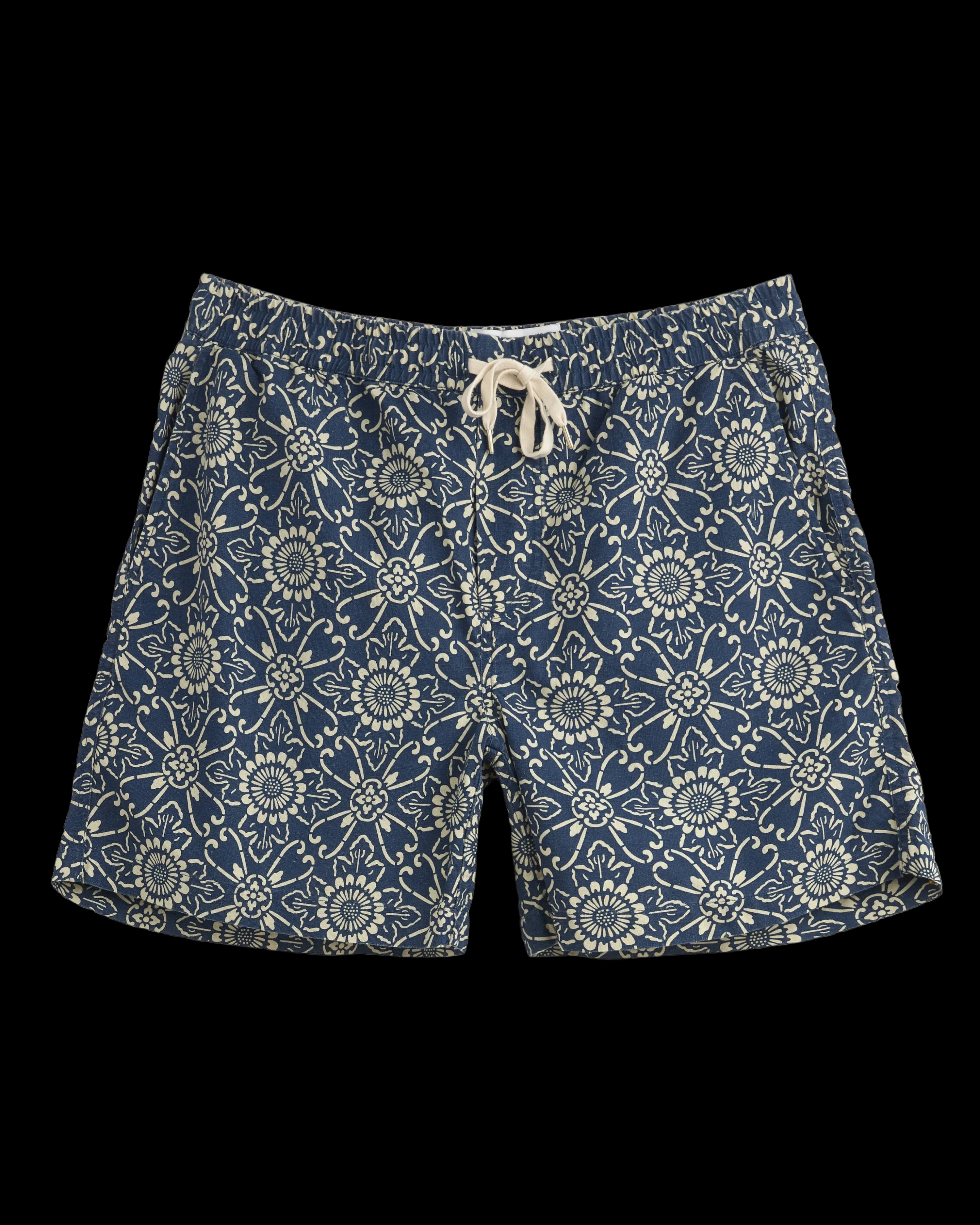 Indigo Sunflower Drawstring Short