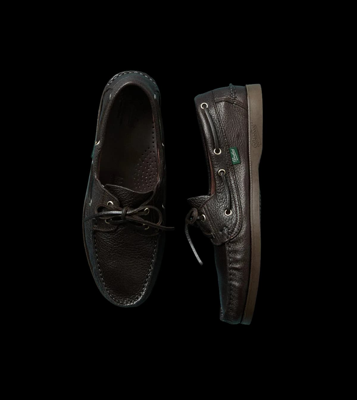 Paraboot Barth Brown Cerf Leather Boat Shoe