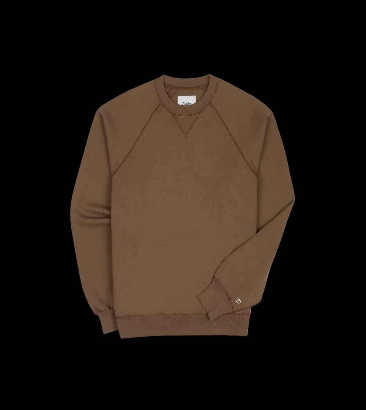 Brown Cotton-Hemp Raglan Sweatshirt