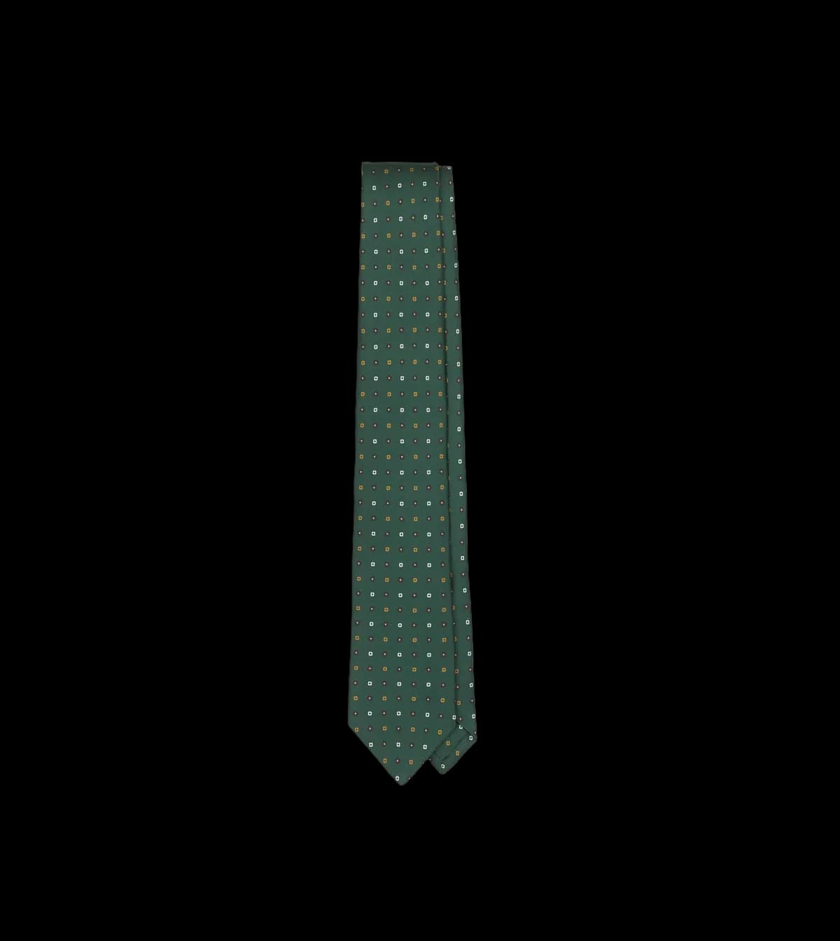 Drake’s for St. Regis Geometric Flower Print Silk Self-Tipped Tie