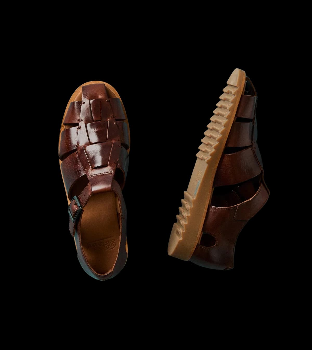 Paraboot Pacific Marron Brown Leather Sandal