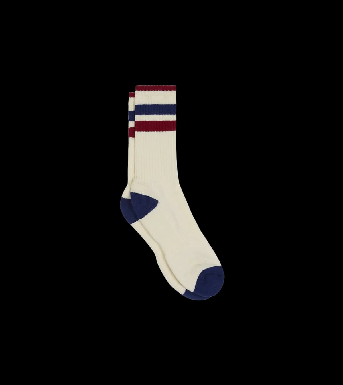 Red and Navy Striped Cotton Sport Socks