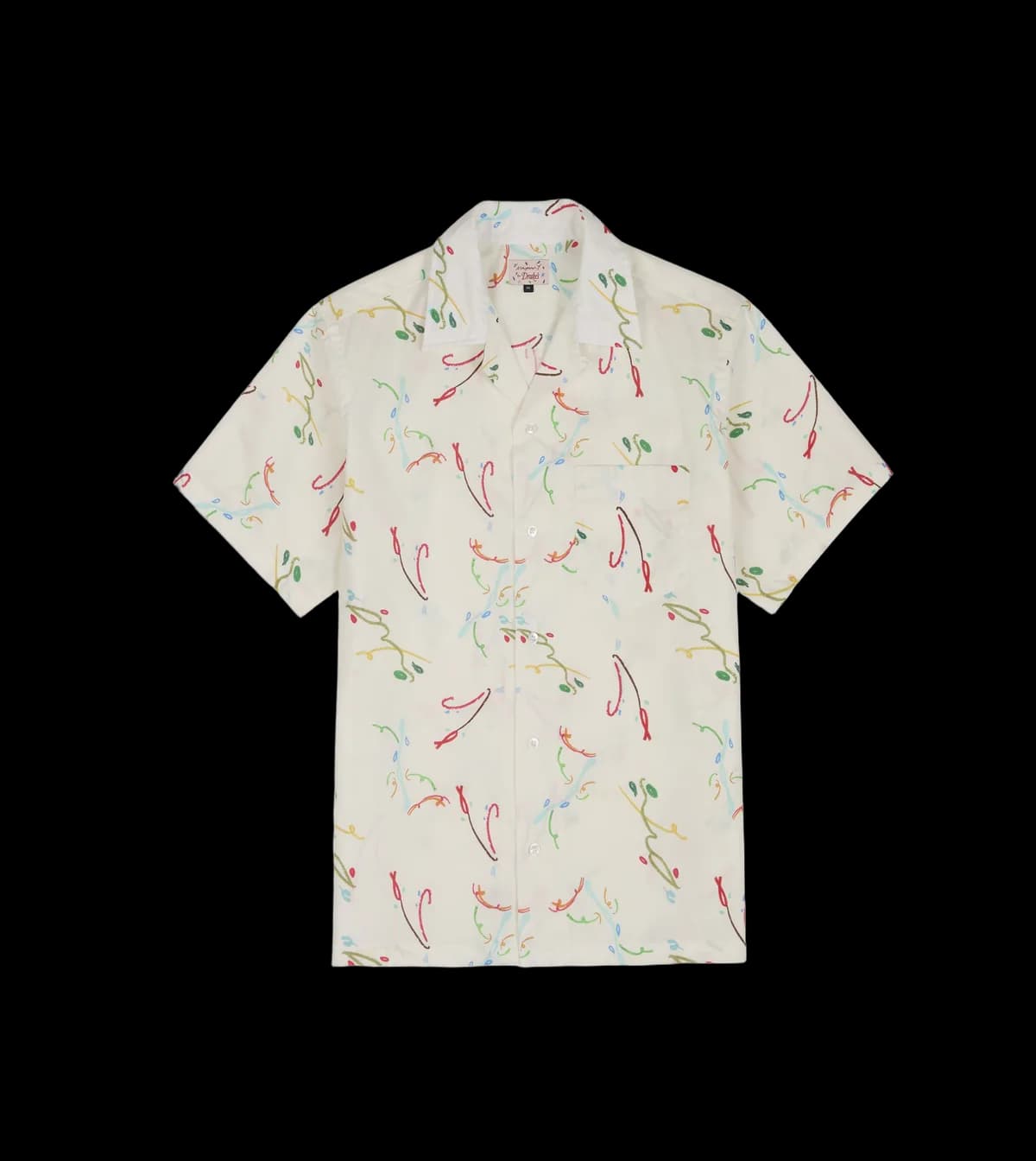 Mayumi Y. for Drake’s Print Cotton Camp Collar Short Sleeve Shirt