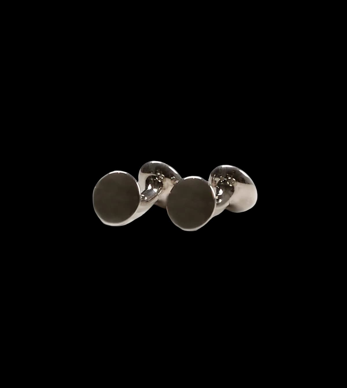 Codis Maya Rhodium Bow Cufflinks