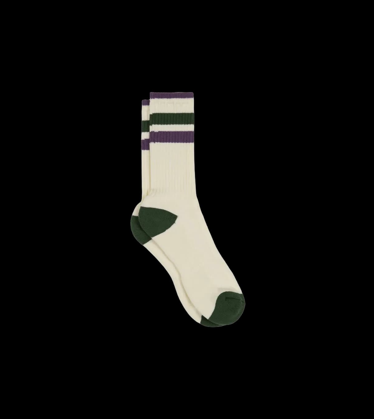 Green and Purple Striped Cotton Sport Socks