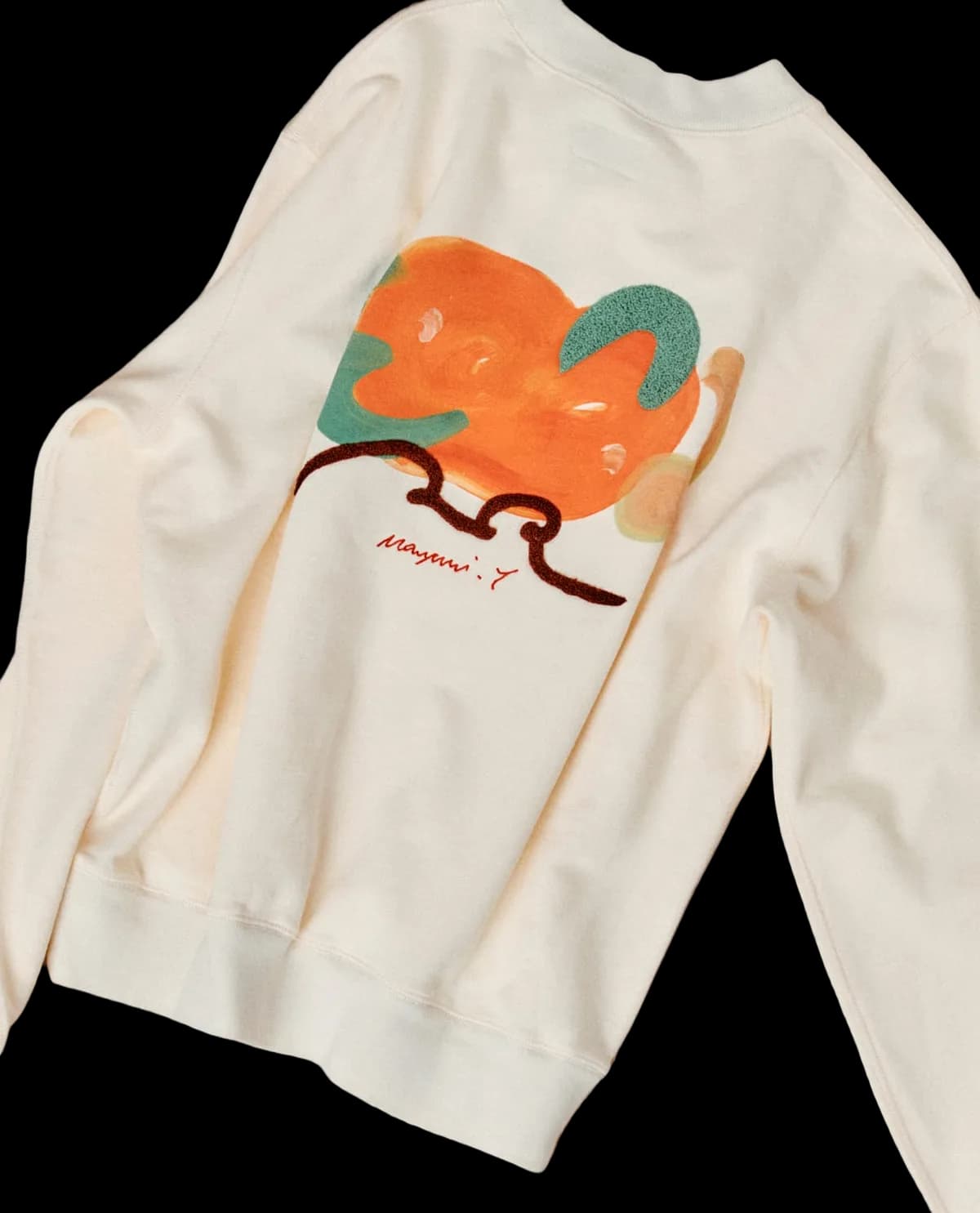 Mayumi Y. for Drake’s Embroidered Cotton Sweatshirt