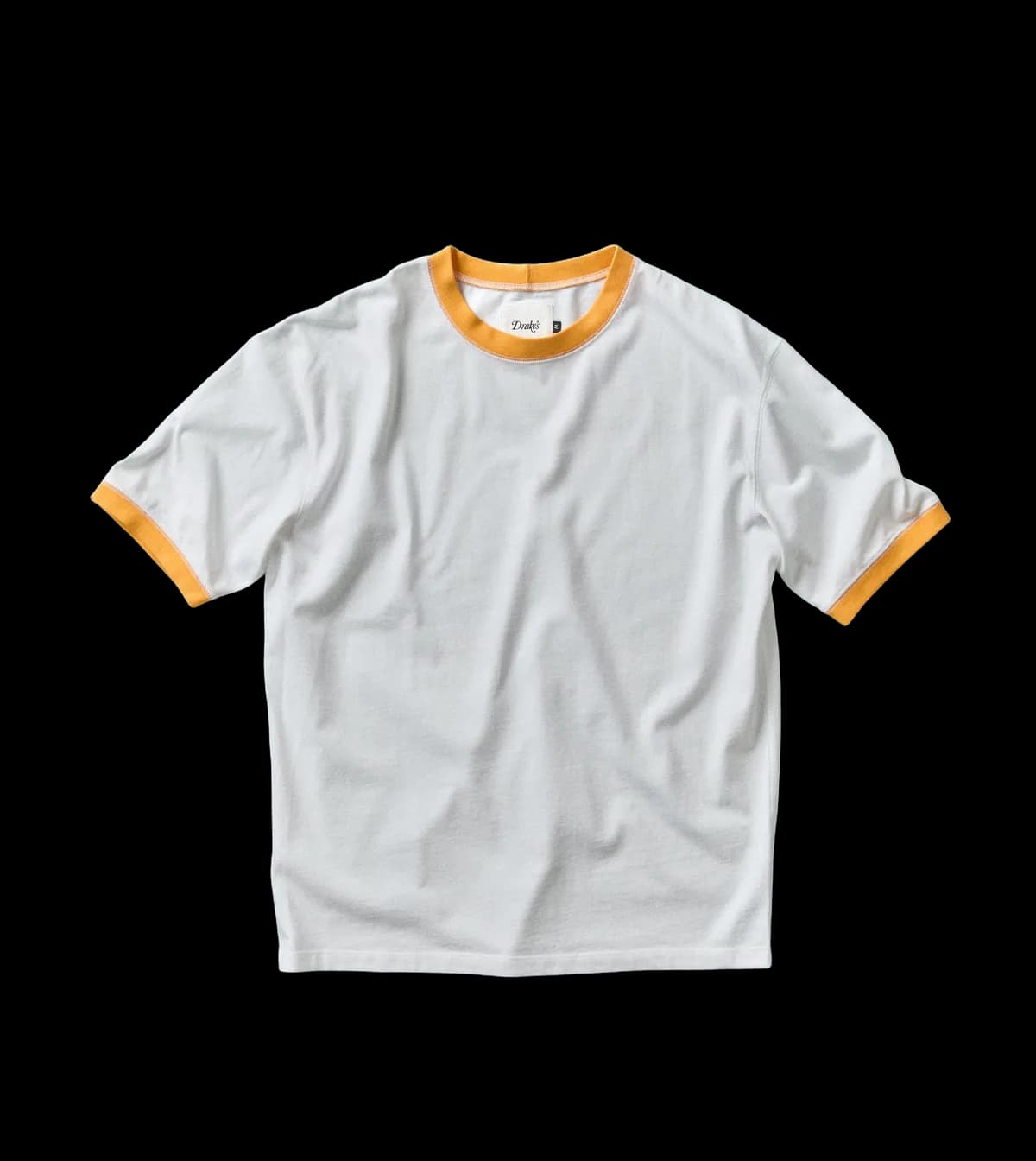 White and Yellow Tipped Ringer T-Shirt
