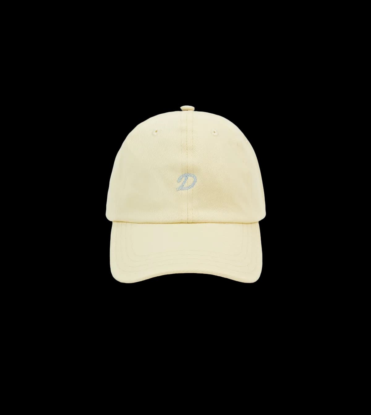Yellow Chainstitch 'D' Cotton Twill Baseball Cap