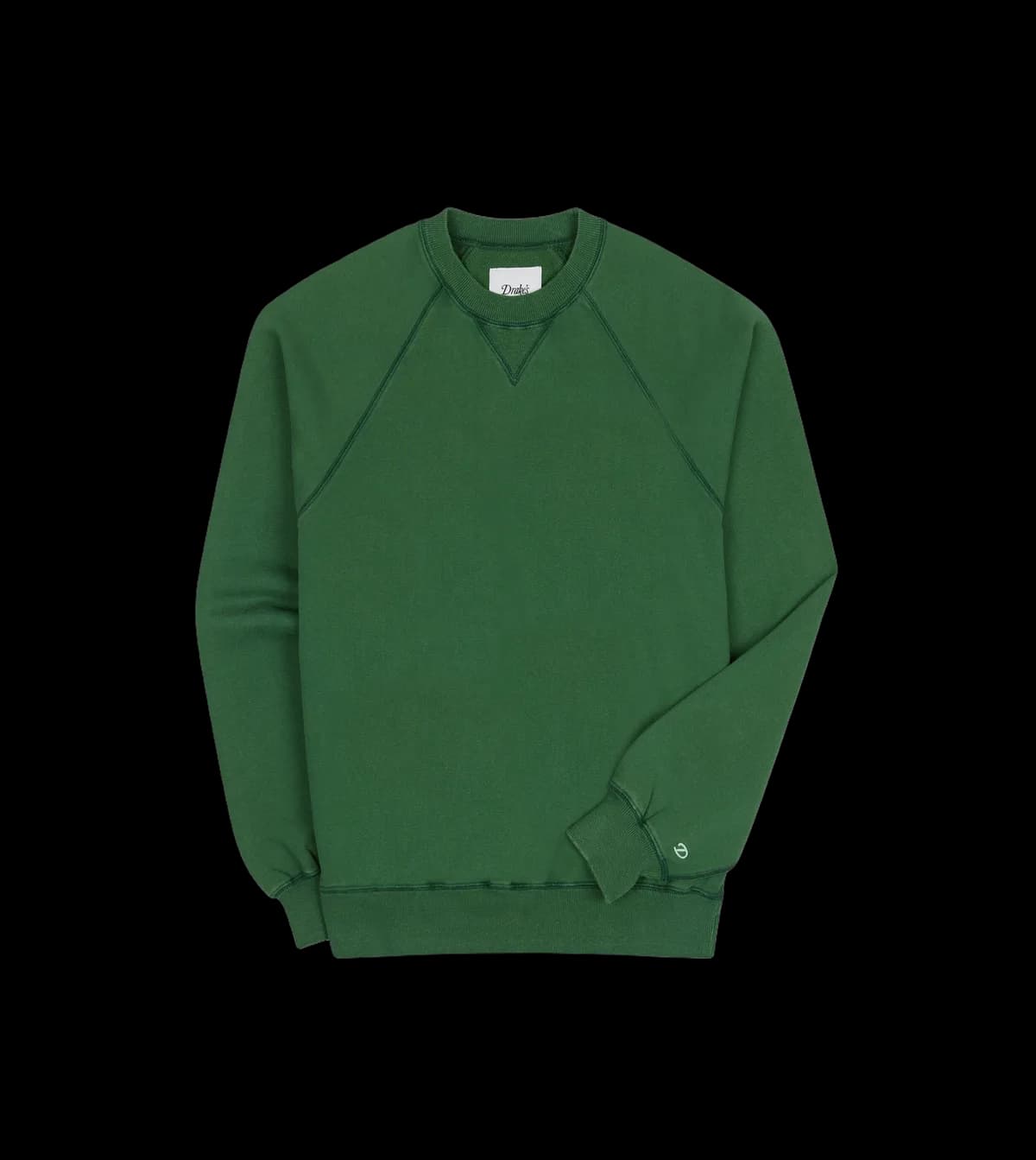 Green Cotton-Hemp Raglan Sweatshirt