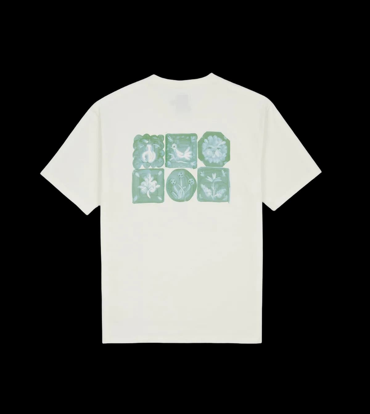 Antique White 'Tile' Print Short-Sleeve Hiking T-Shirt
