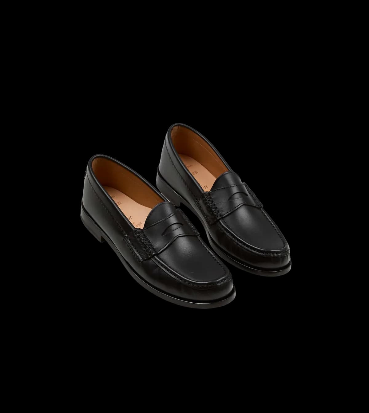 Yuketen Black Leather Rob's Loafer