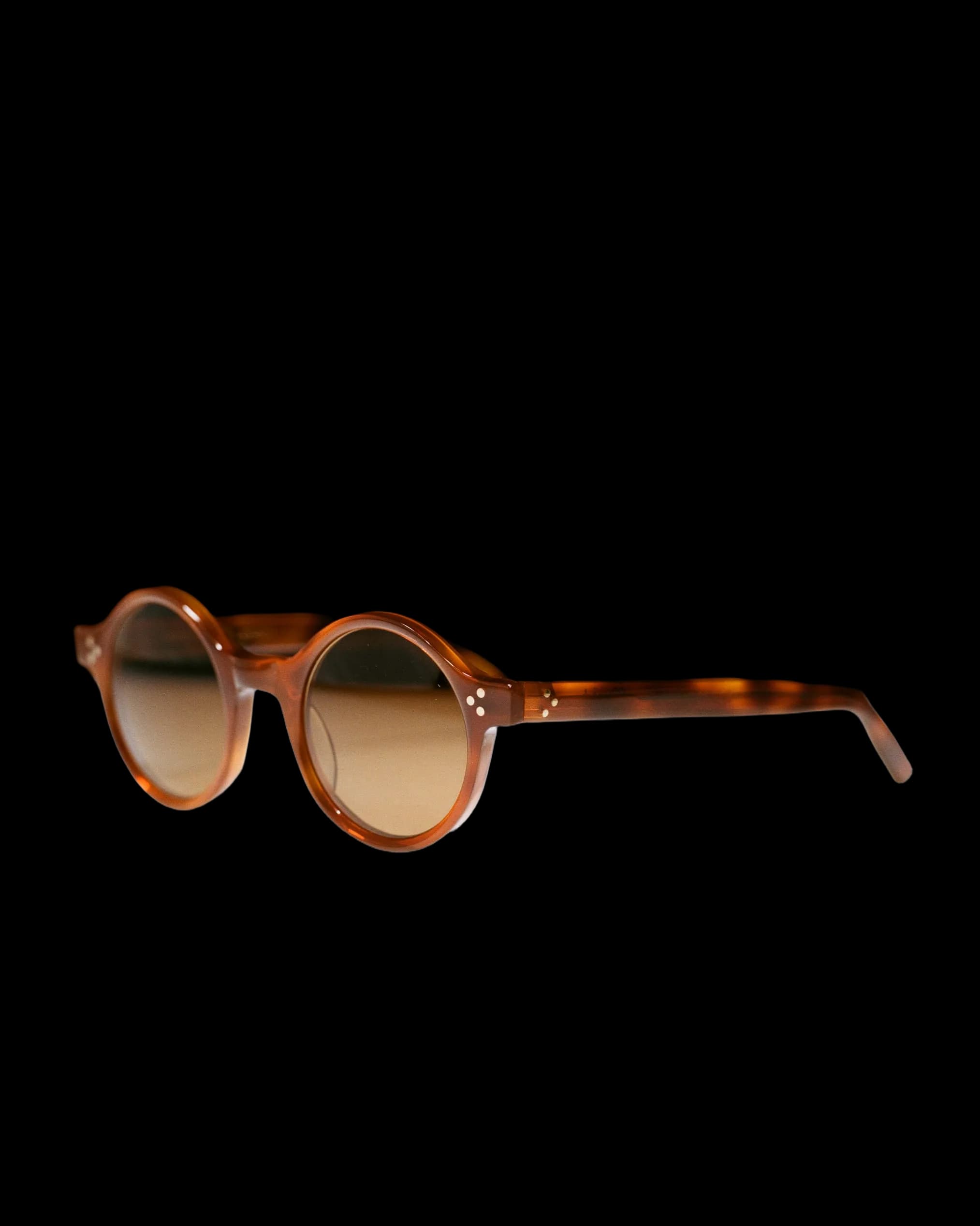 Drake's by Ransome Light Tortoiseshell Round Frame Sunglasses