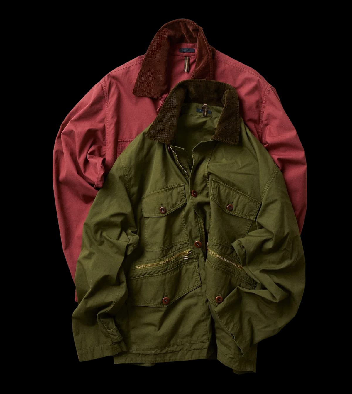 Washed Olive Cotton Hiking Jacket