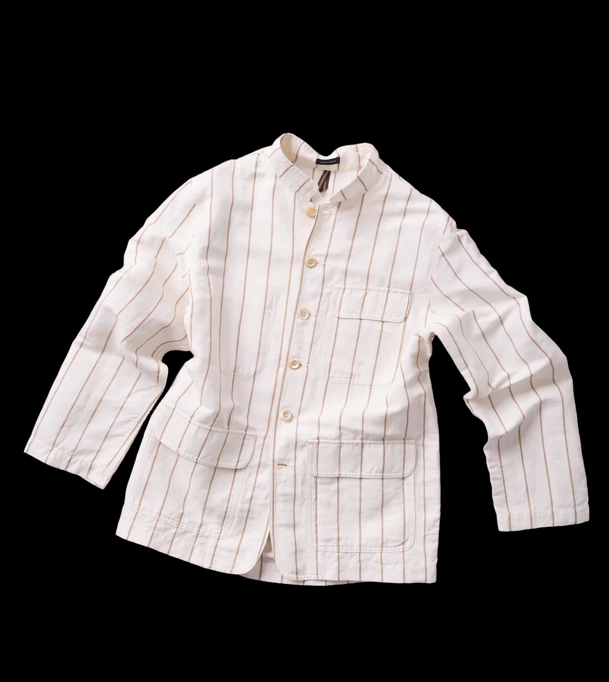 Ecru Stripe Canapa Forestière Jacket