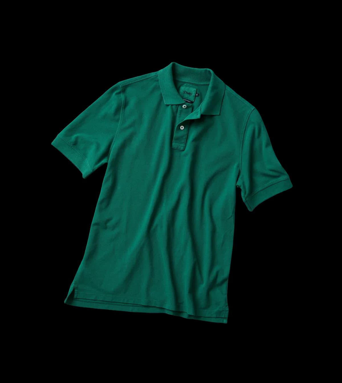 Green Piqué Cotton Polo Shirt