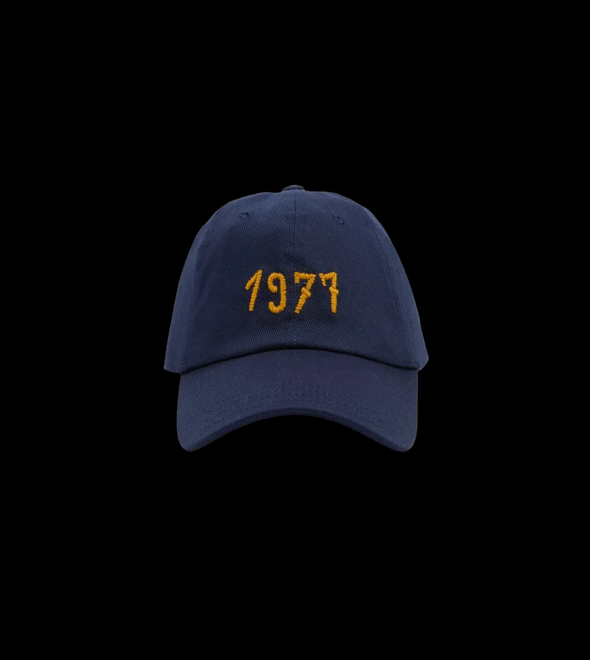 Navy Chainstitch '1977' Cotton Twill Baseball Cap