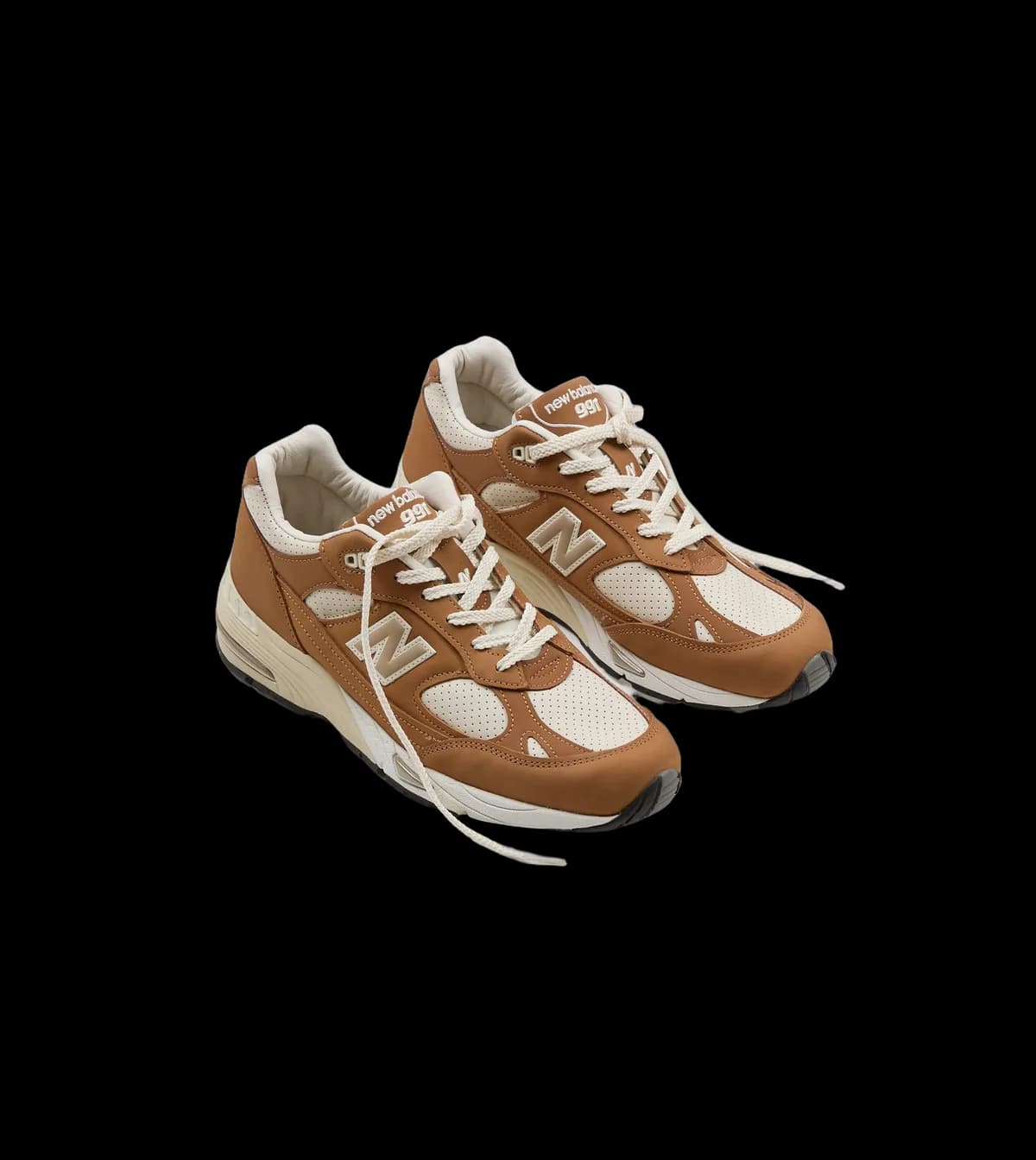 New Balance 'Luxe Nubuck' Chipmunk and Birch Made in UK 991v1 Trainers