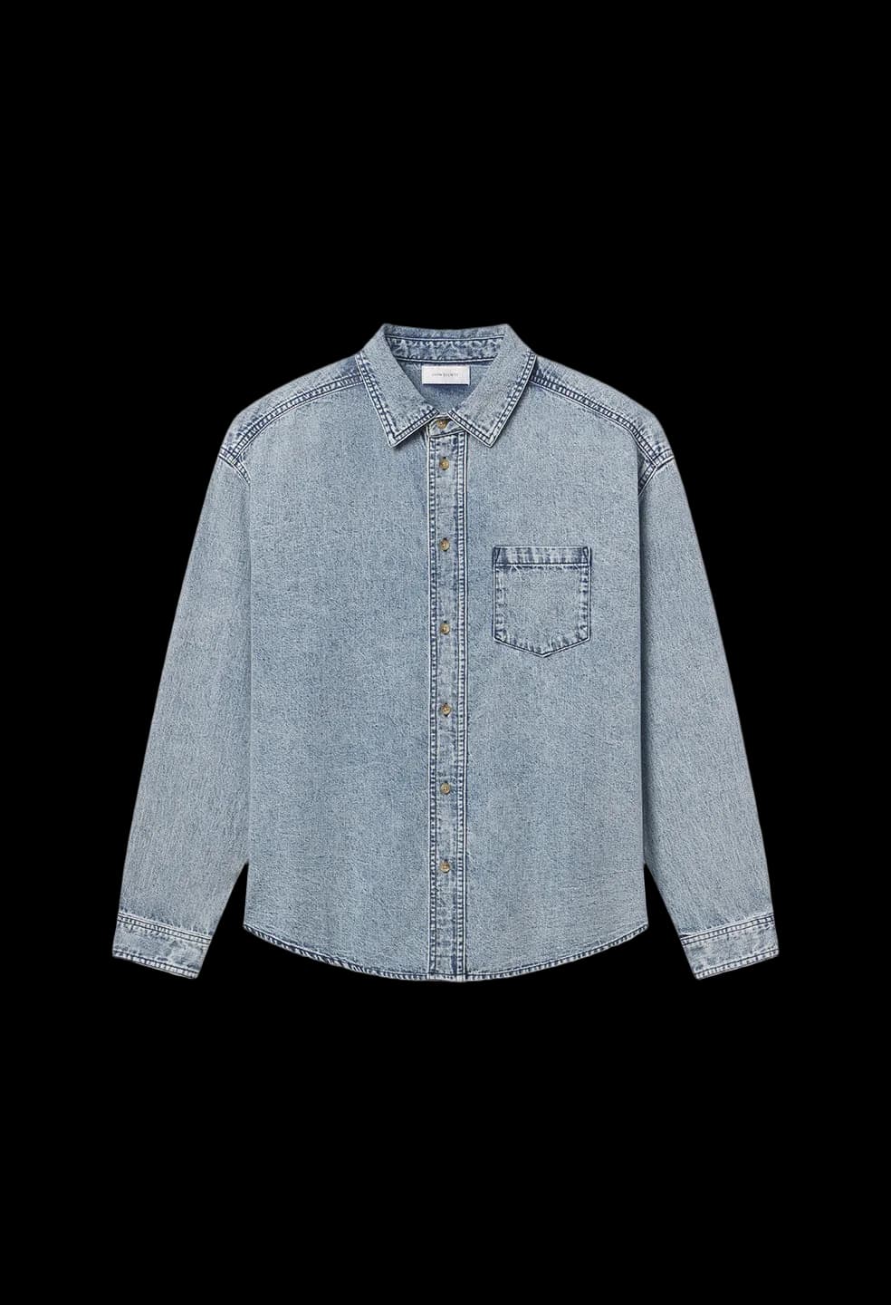 Denim Cloak Button Up