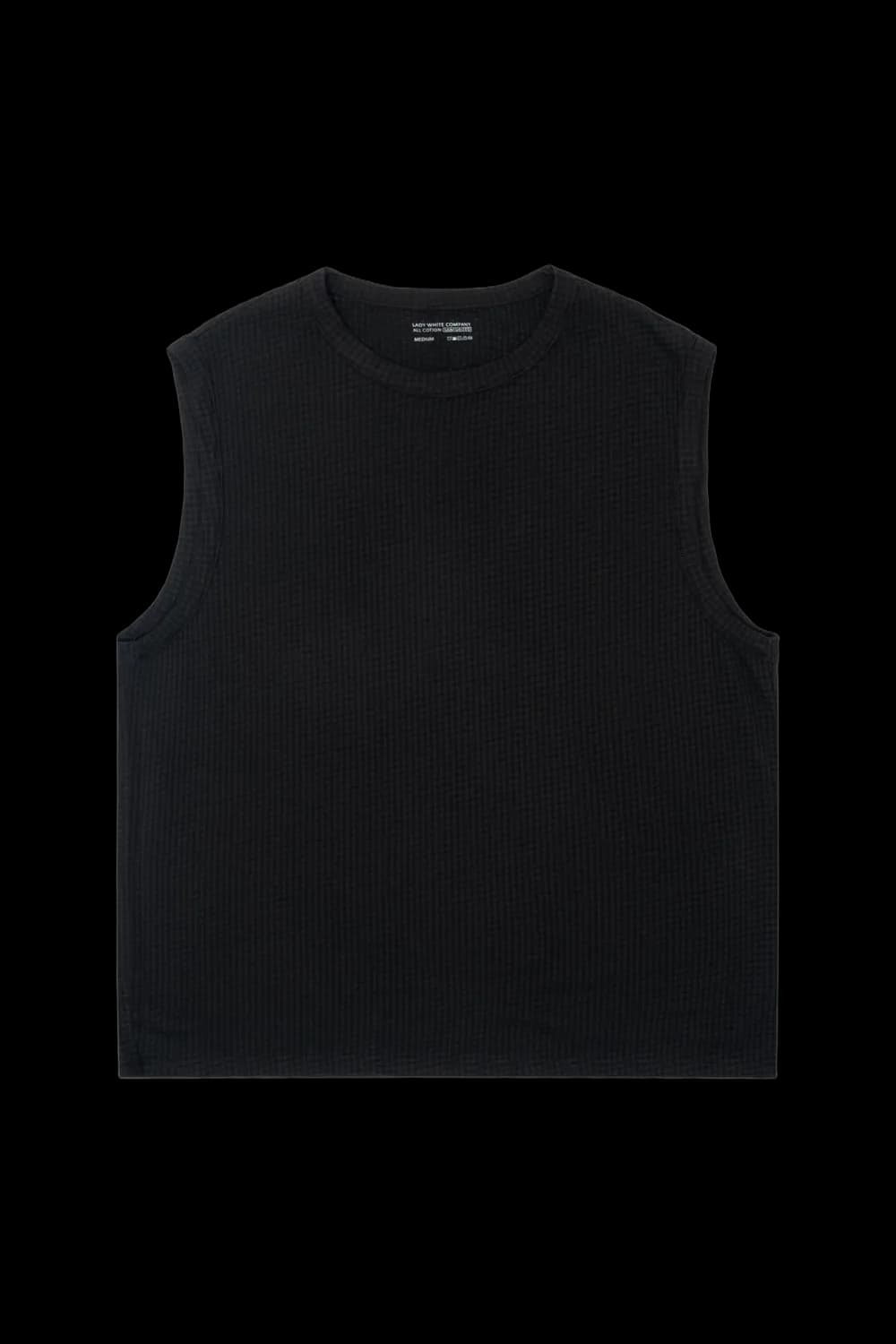 SHEER GAUZE SLEEVELESS T-SHIRT