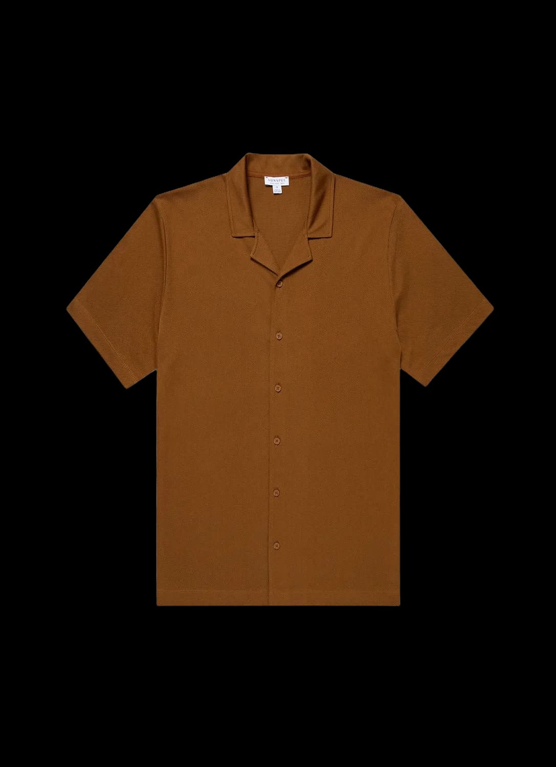 Men's Riviera Camp Collar Shirt in Golden Brown