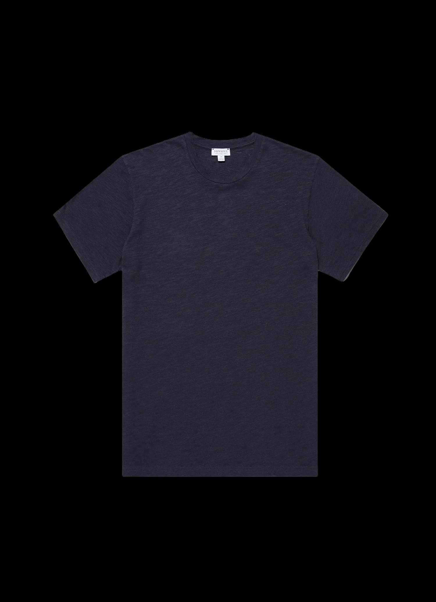 Men's Cotton Linen T-shirt in Navy