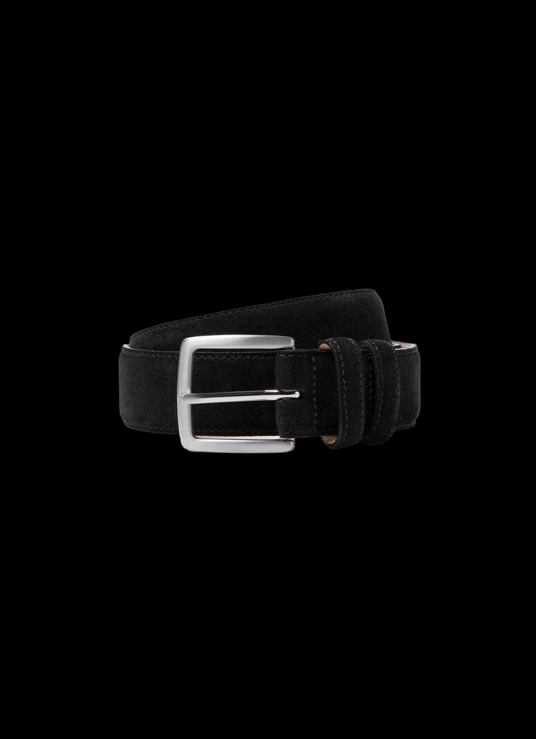 Men's Suede Belt in Black