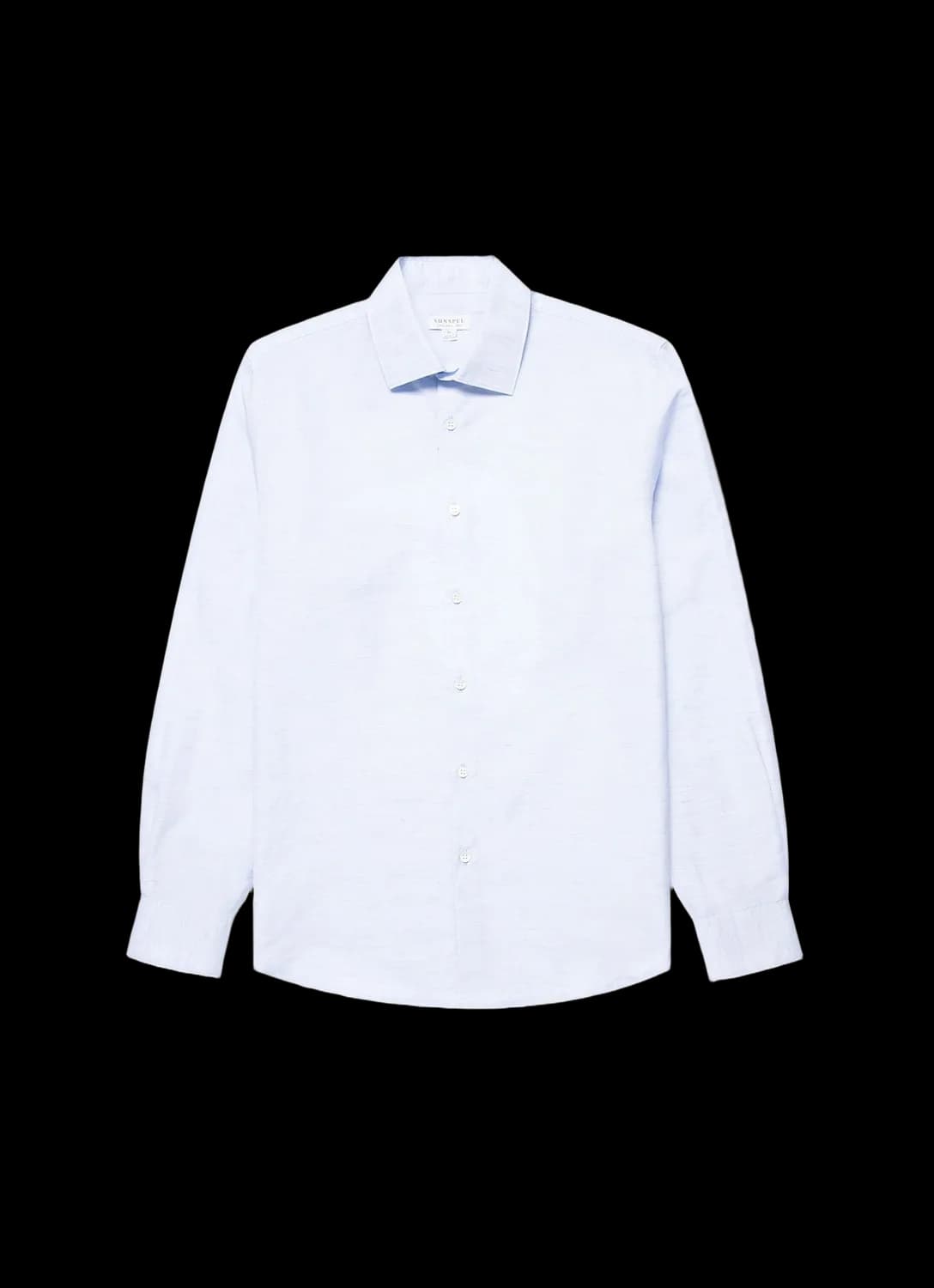 Men's Sea Island Cotton Linen Shirt in Light Blue