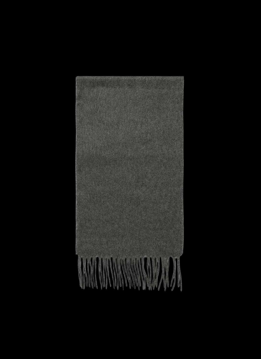 Men's Cashmere Scarf in Charcoal Melange