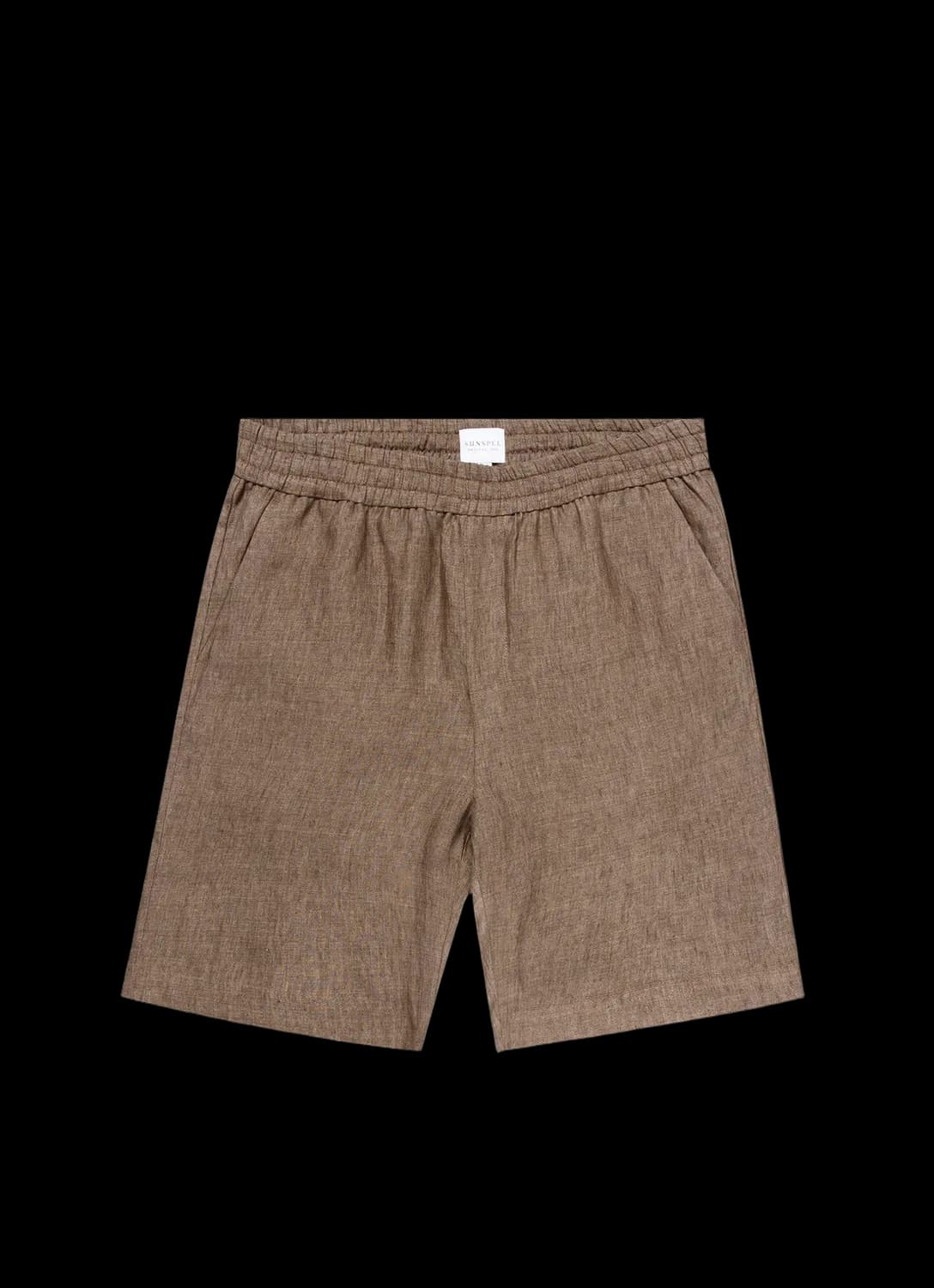 Men's Linen Drawstring Short in Dark Walnut