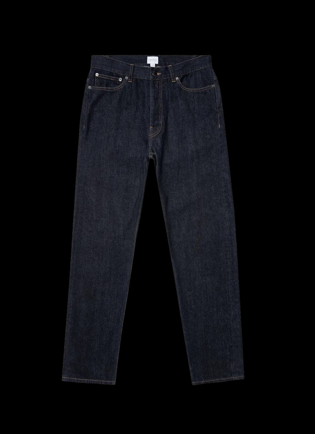Men's 13oz Japanese Selvedge Denim Jeans in Rinse Wash Denim
