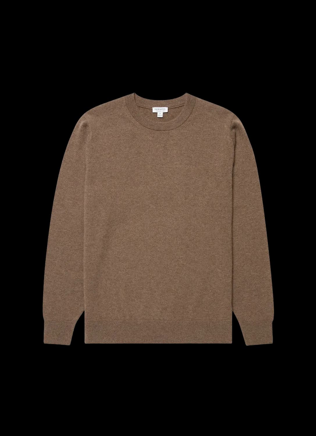 Men's Cashmere Crew Neck Jumper in Taupe