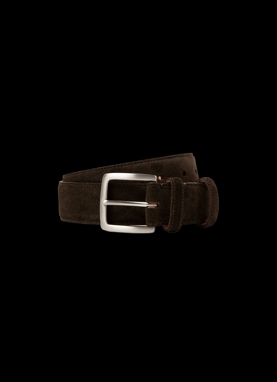 Men's Suede Belt in Brown