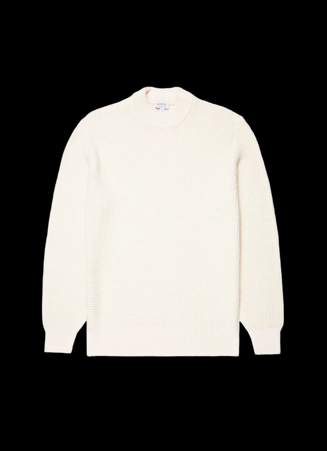 Men's Mariner Mock Neck Jumper in Ecru