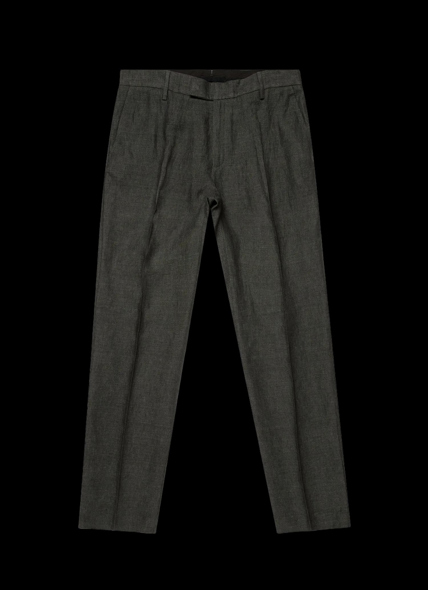 Men's Linen Trouser in Forest