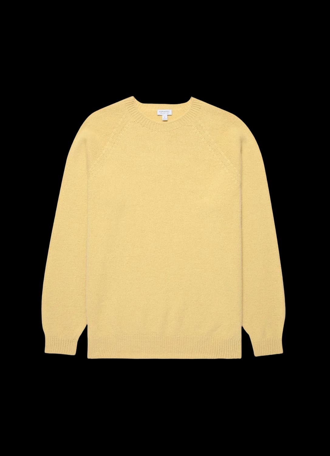 Men's Lambswool Crew Neck Jumper in Dusty Yellow