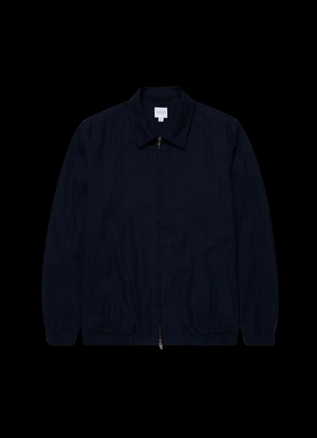 Men's Cotton Raffia Blouson Jacket in Navy