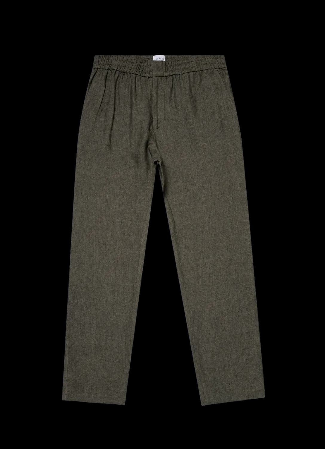 Men's Linen Drawstring Trouser in Light Khaki