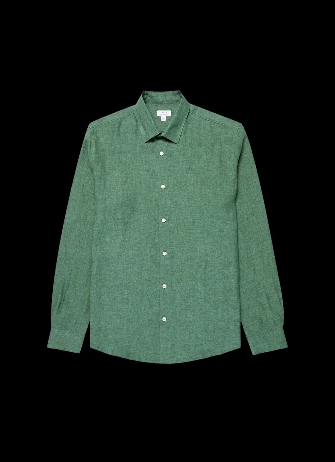Men's Linen Shirt in Bright Green