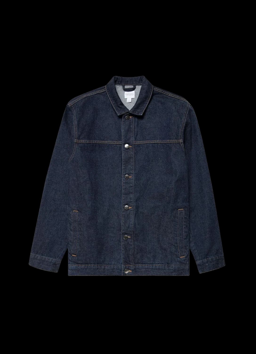 Men's 13oz Japanese Denim Jacket in Rinse Wash Denim