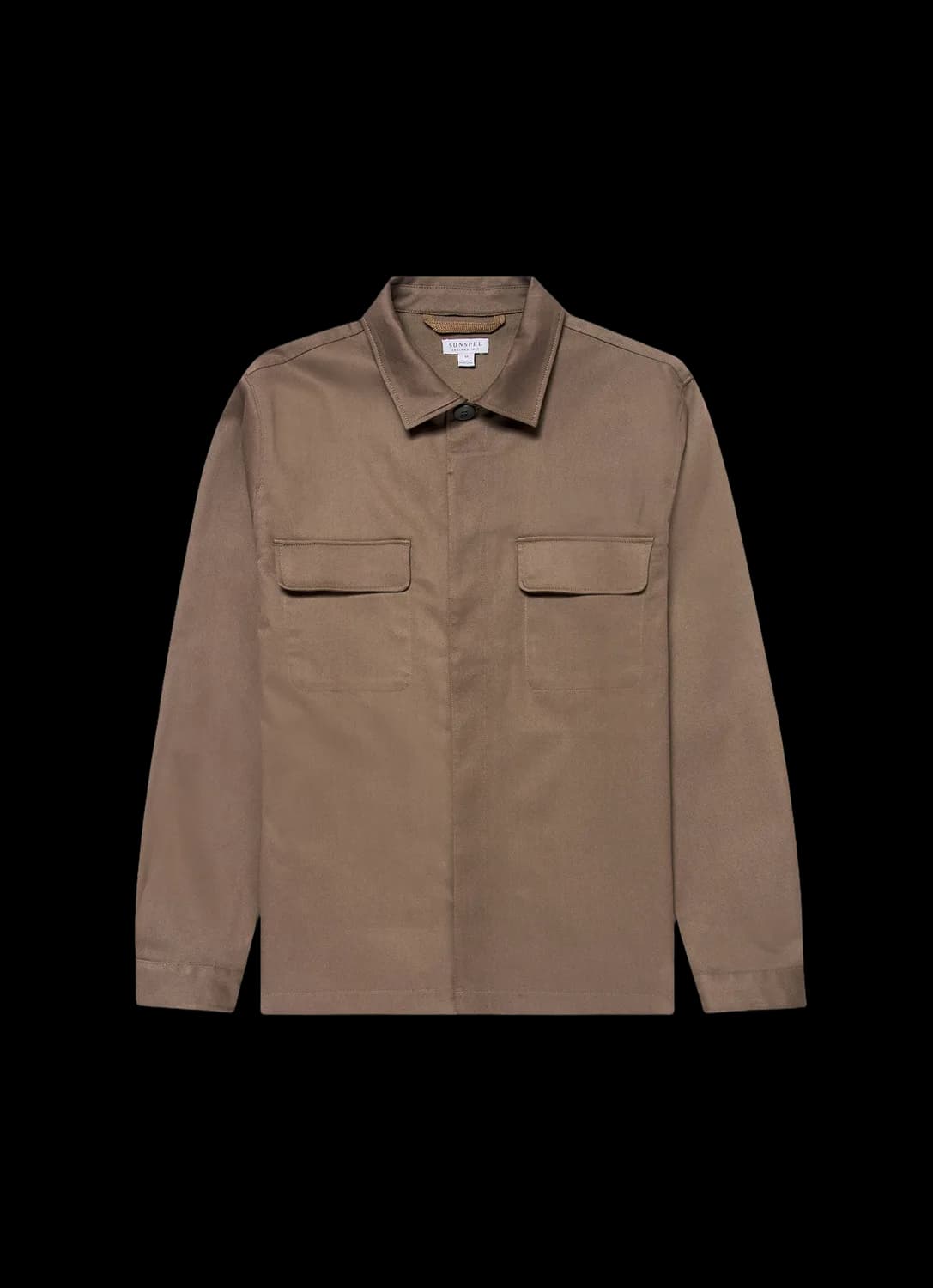 Men's Cotton Cashmere Overshirt in Dark Stone