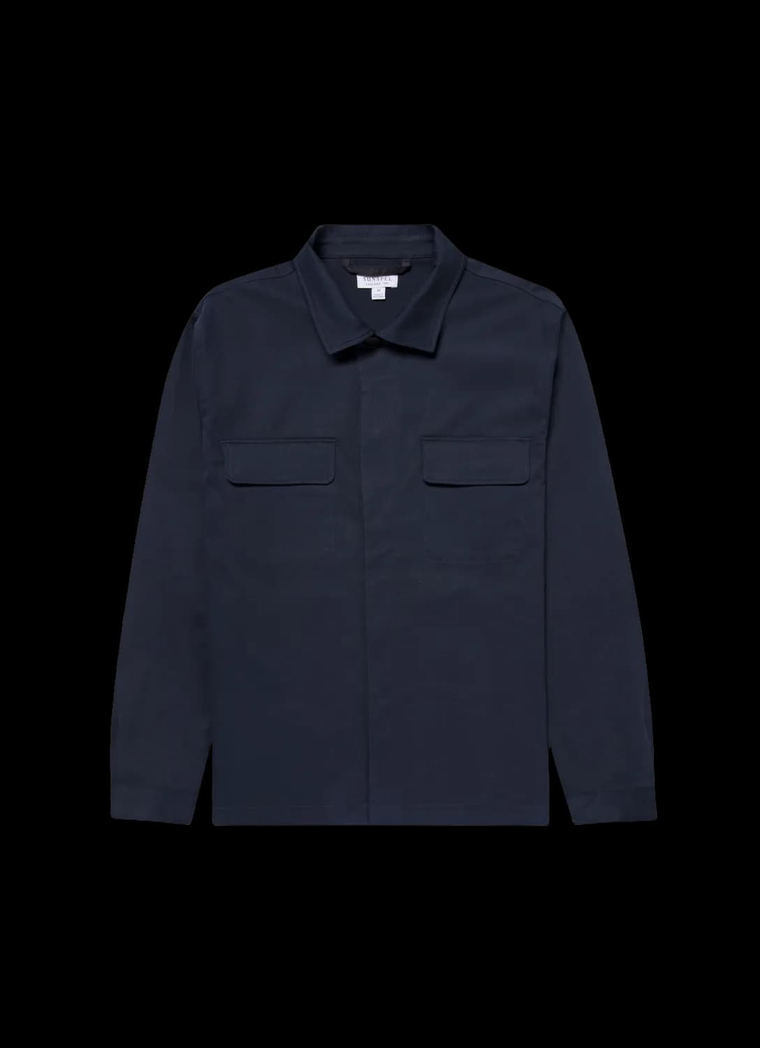 Men's Cotton Cashmere Overshirt in Navy
