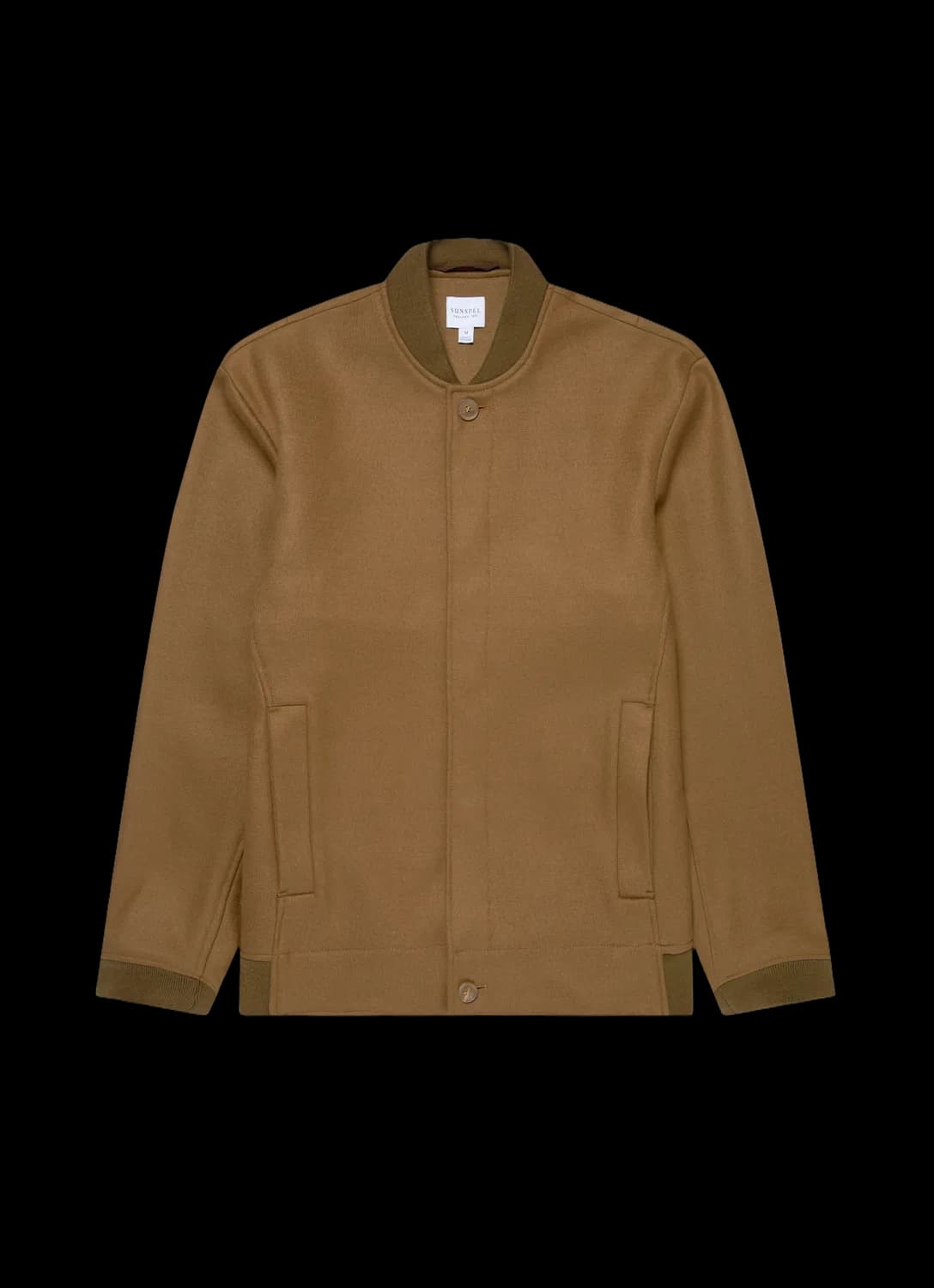 Men's Wool Bomber Jacket in Mole