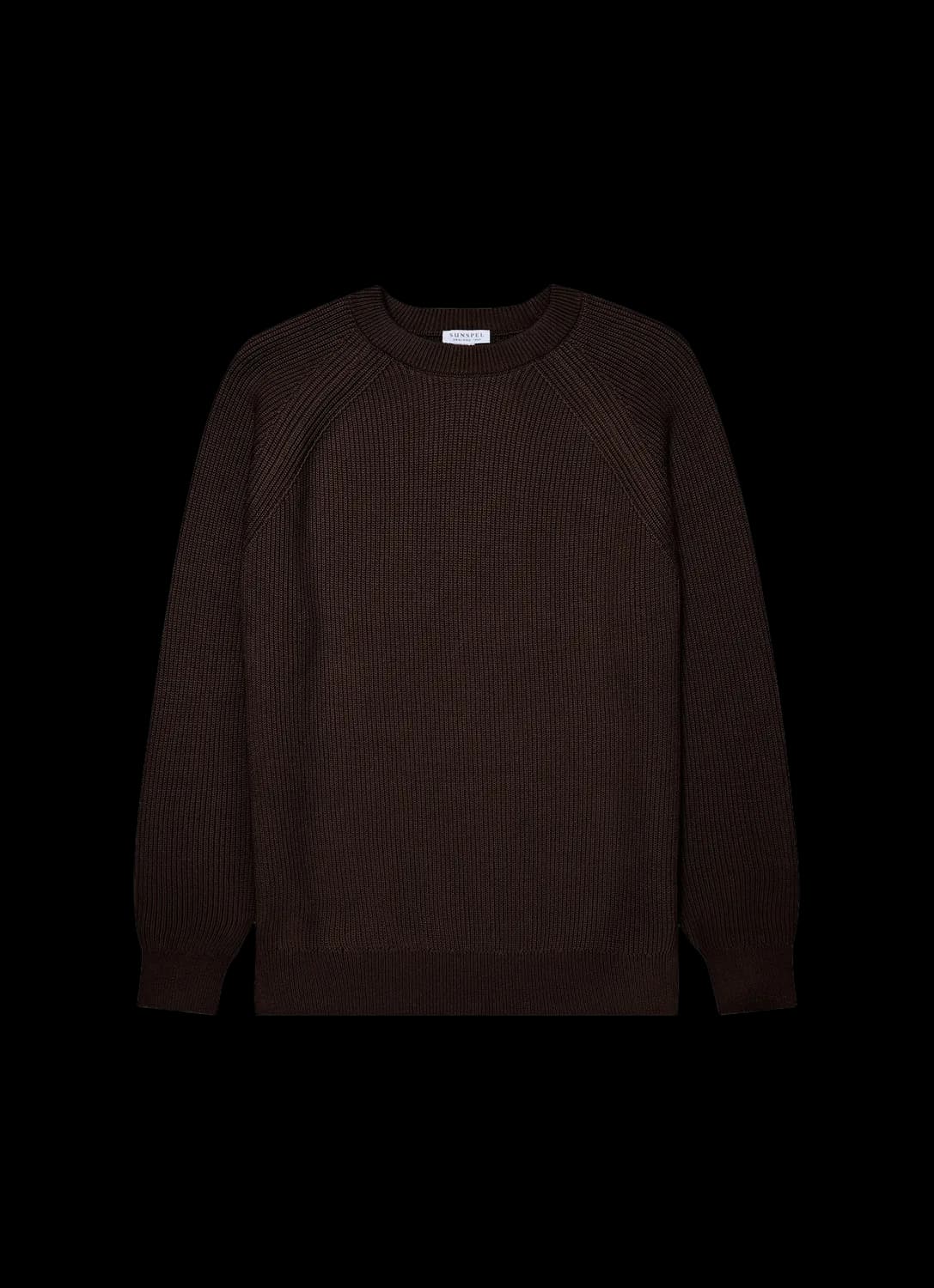 Men's Ribbed Jumper in Truffle