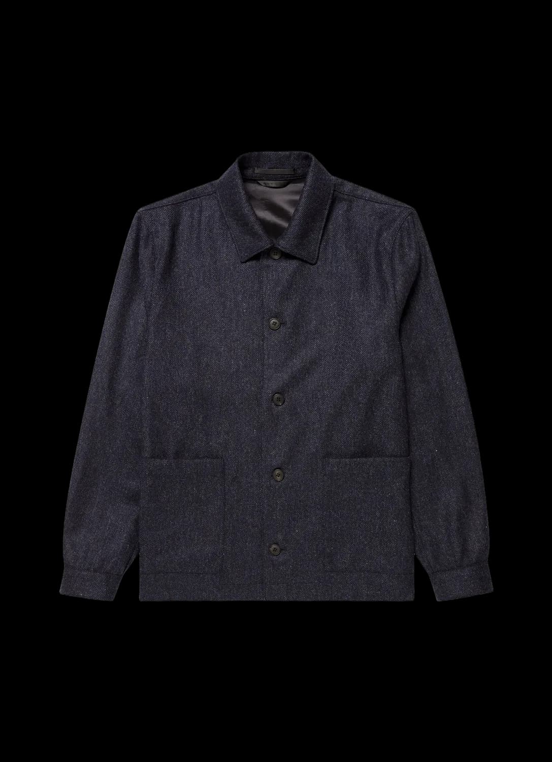 Men's Wool Twill Chore Jacket in Slate Blue Melange