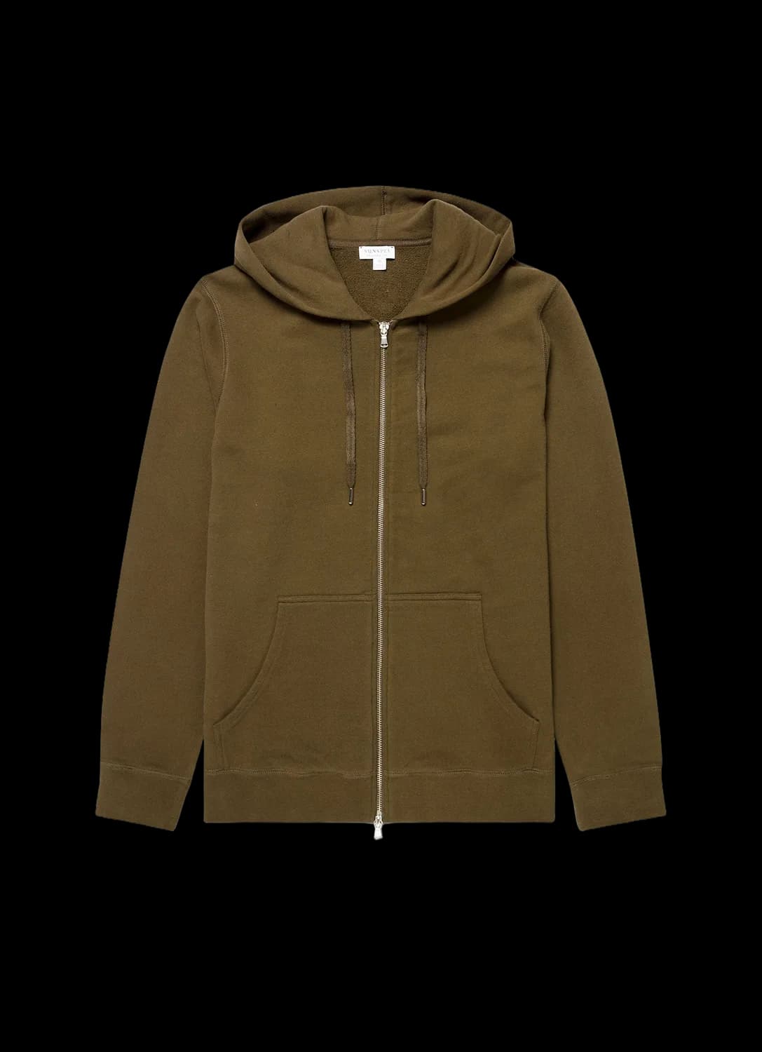 Men's Loopback Zip Hoodie in Loden Green