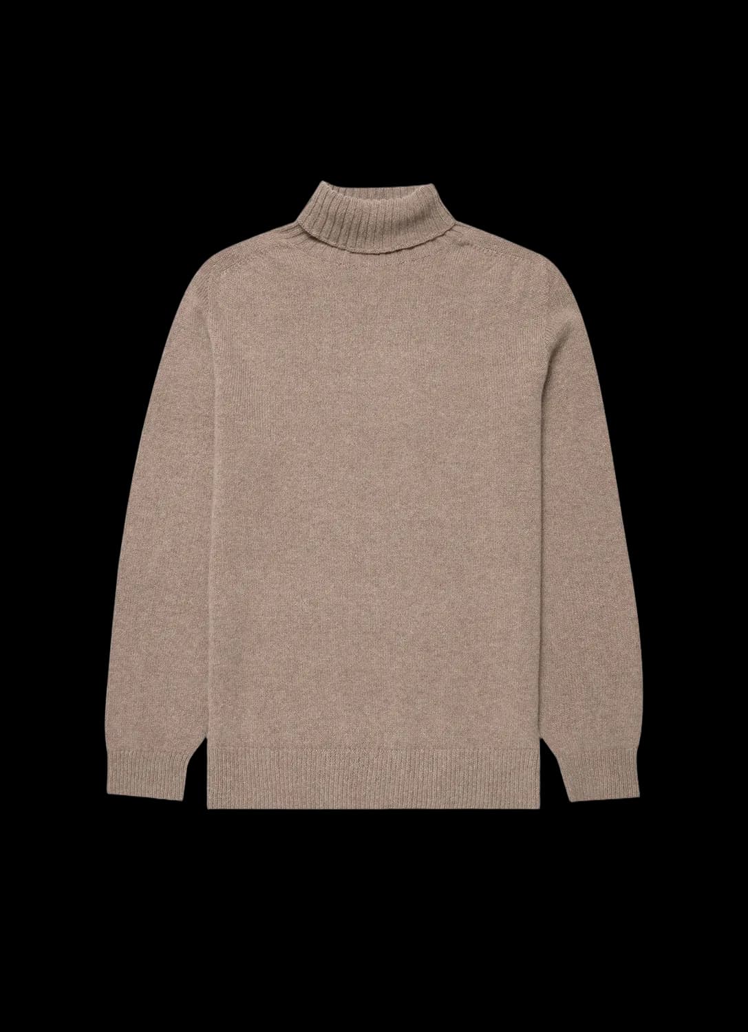Men's Lambswool Roll Neck in Sandstone
