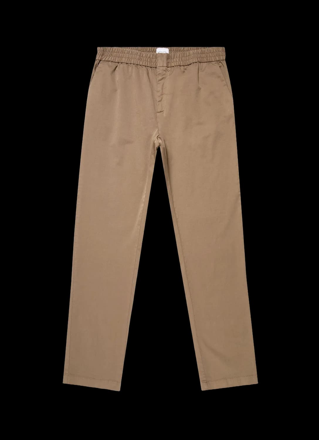 Men's Cotton Drawstring Trousers in Dark Stone