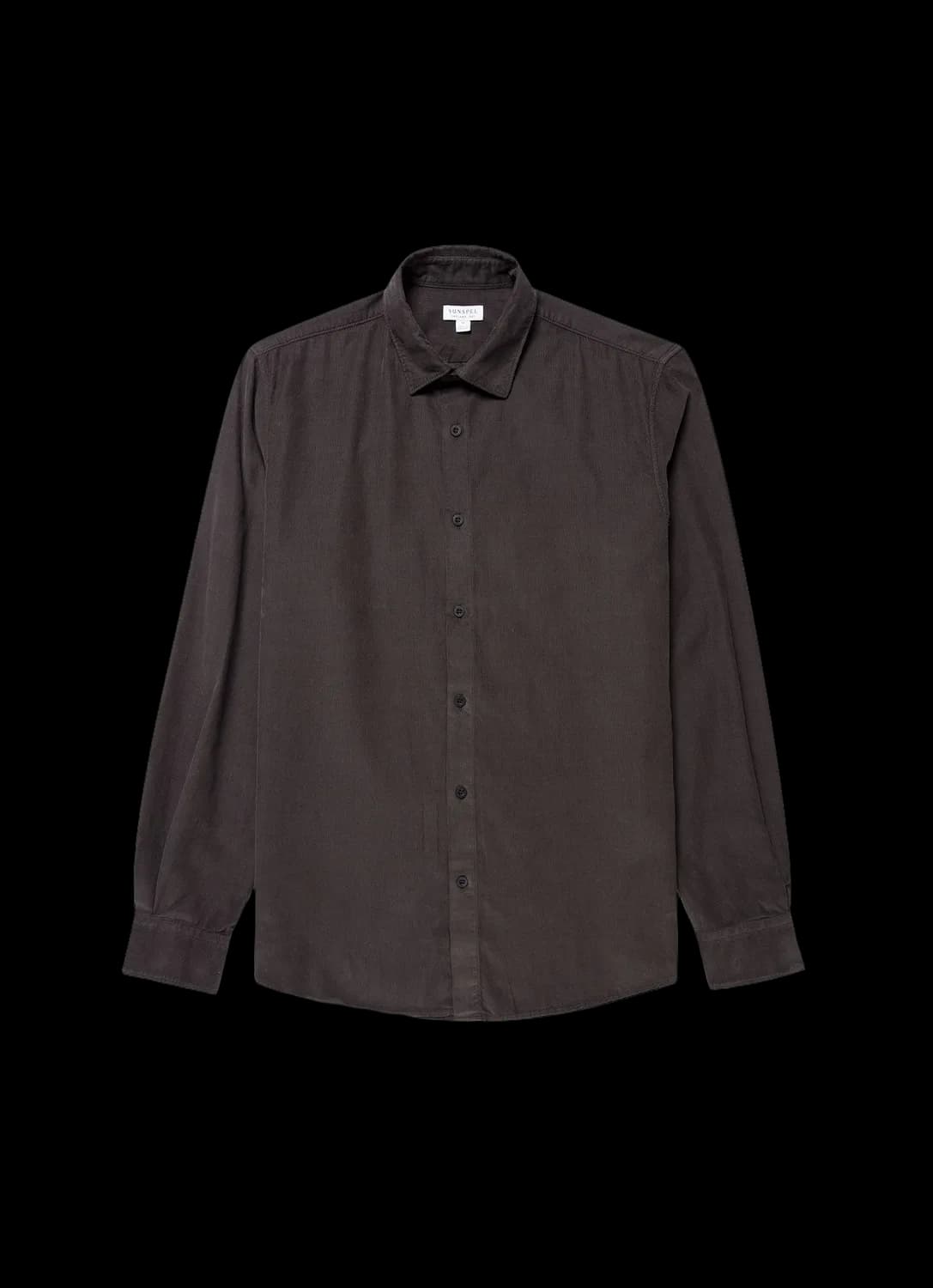 Men's Fine Cord Shirt in Anthracite
